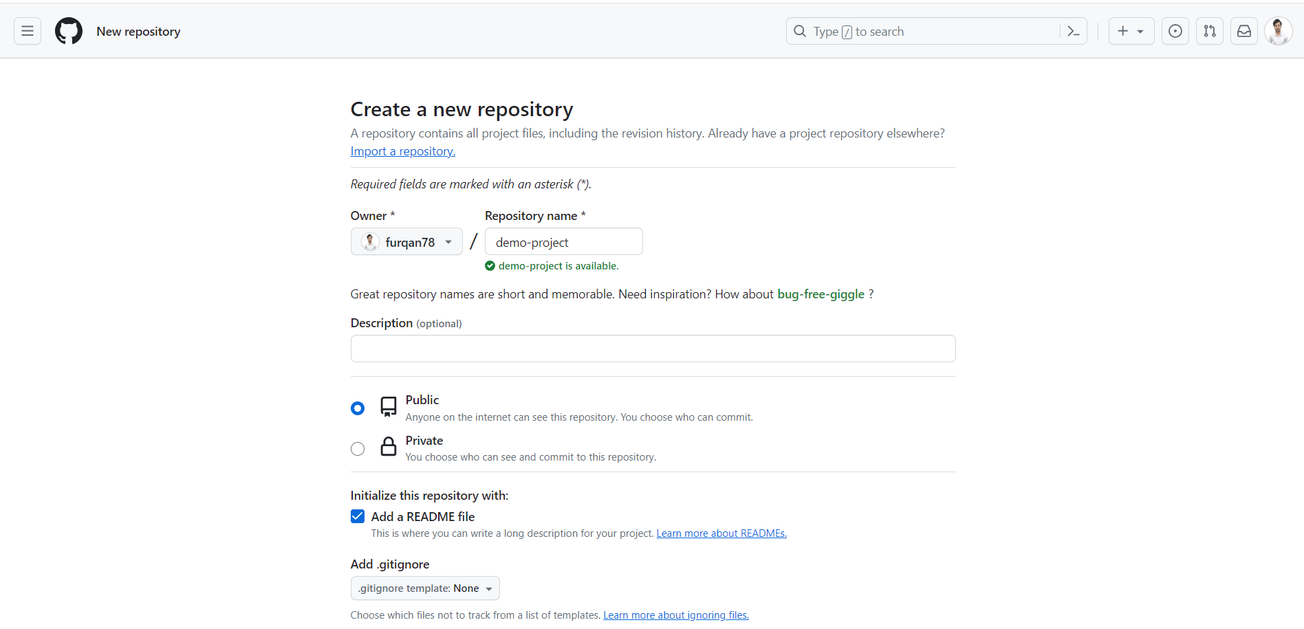 Create new repository on GitHub Create new repository on GitHub
