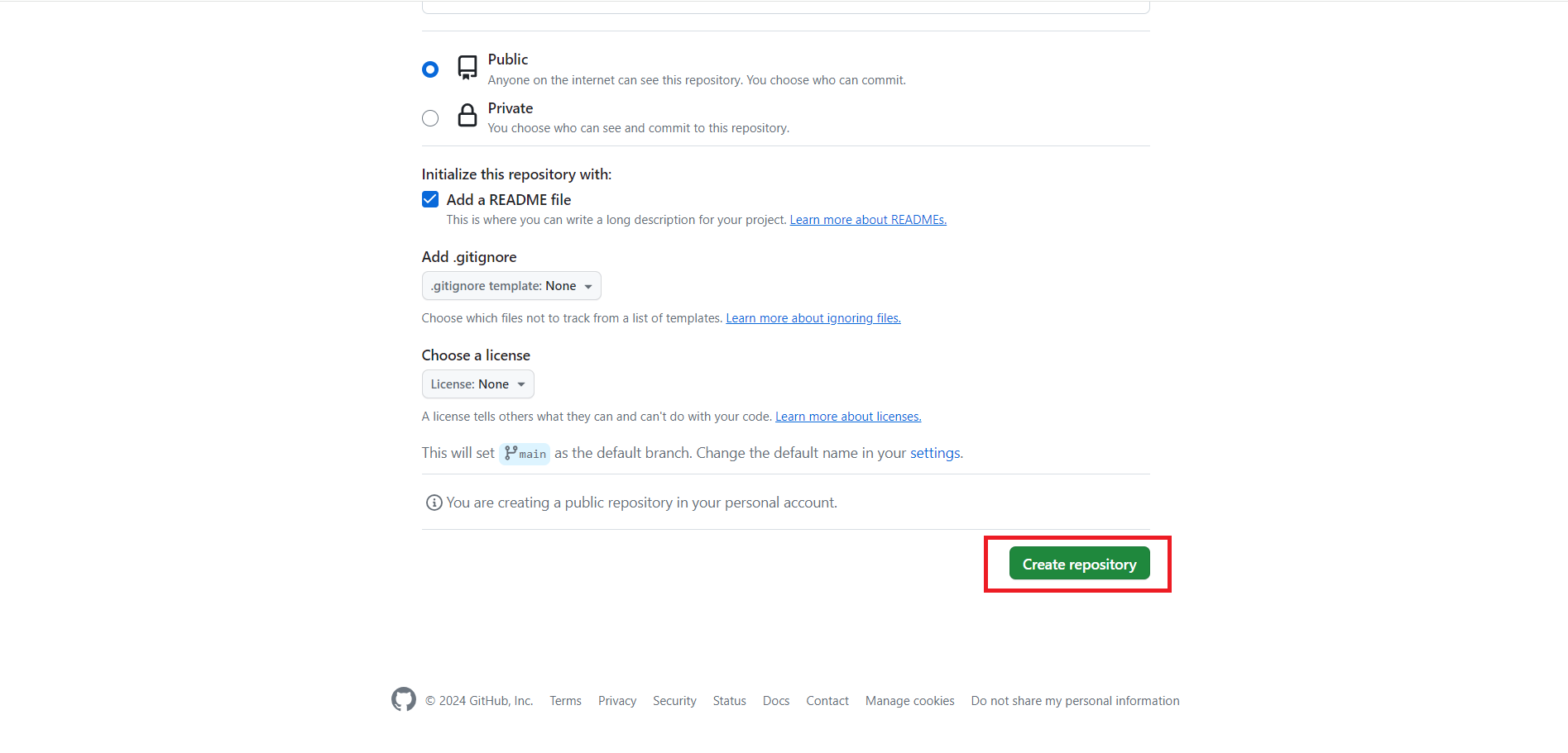Create new repository on GitHub Create new repository on GitHub