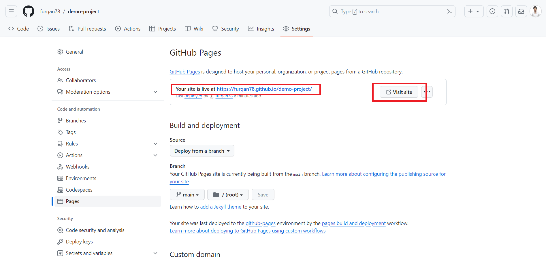GitHub Pages Website Domain GitHub Pages Website Domain